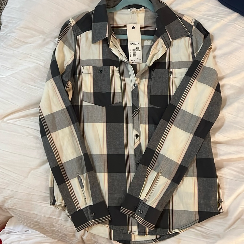 Roxy button down NWOT